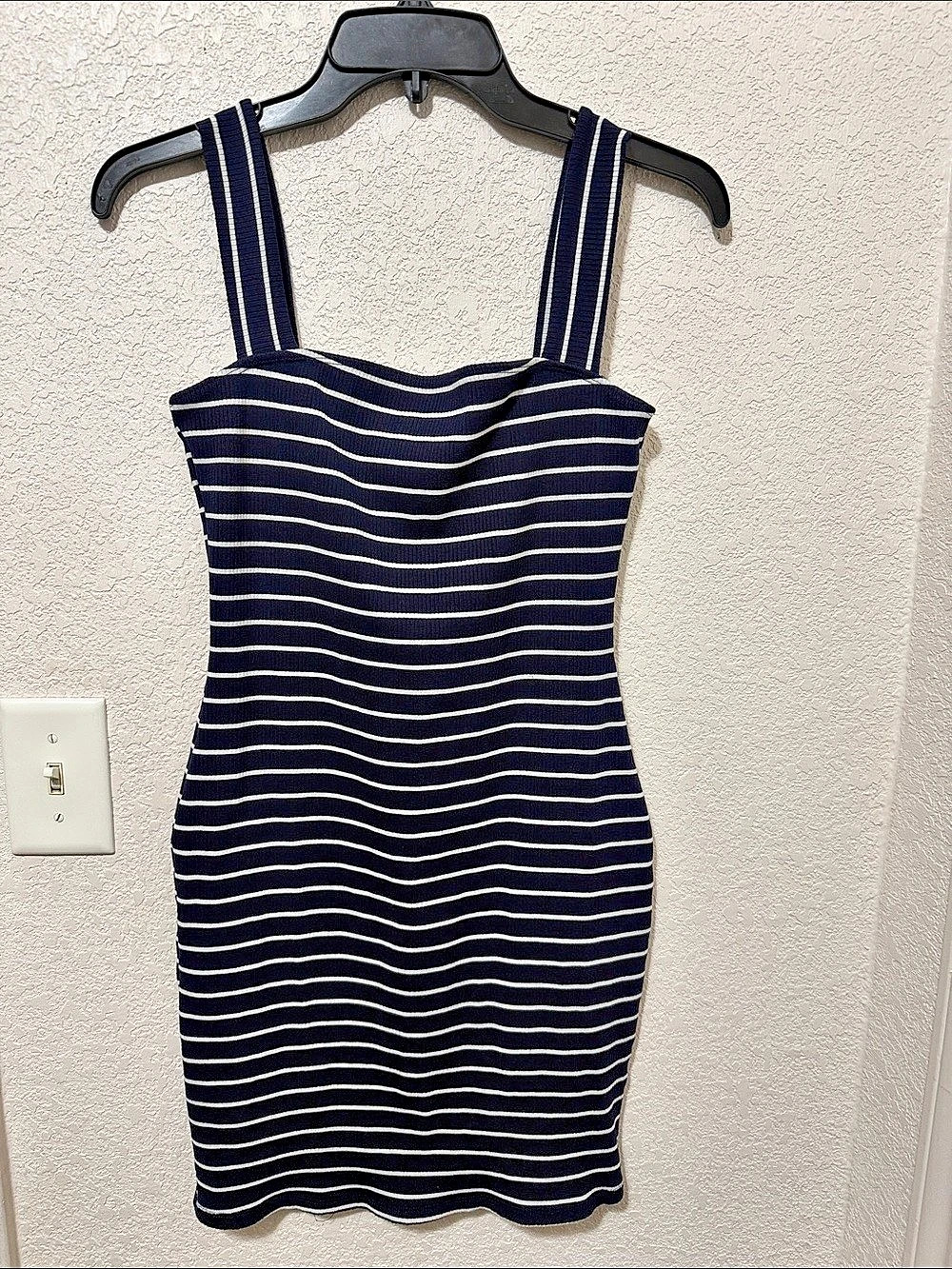 Popular 21 Striped Mini Dress in Blue & White Size Large